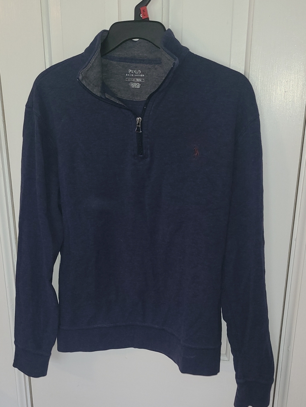 Polo by Ralph Lauren Navy Half-Zip Sweater, Size S